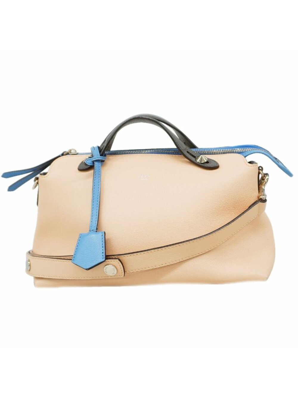Fendi Handbag by the Way Leather Pink Beige Silver 2-Way Bag - Picture 1 of 13